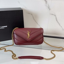 LouLou Mini Bag - Burgundy,...