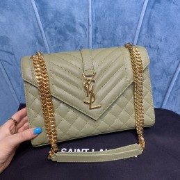Envelope Bag - Sage, Leather