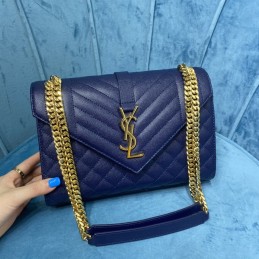 Envelope Bag - Blue, Leather