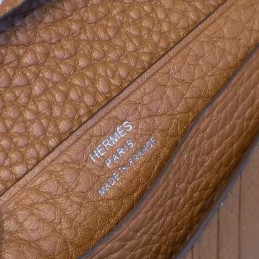Taupe Bearn Compact Wallet Silver H Hardware