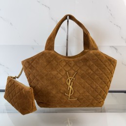 Icare Medium Bag - Tan, Suede