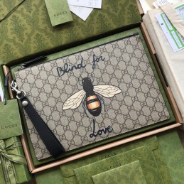 Clutch - Beige, GG Supreme...