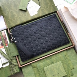 Clutch - Black, Embossed...