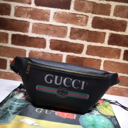 Belt Bag - Black, Leather...