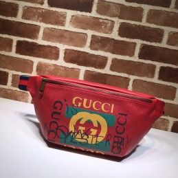 Belt Bag - Red, Leather...