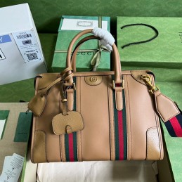 Bauletto Boston Bag - Tan,...