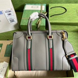 Bauletto Boston Bag - Grey,...