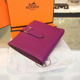 Burgundy Bearn Compact Wallet Silver H Hardware
