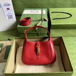Jackie Mini Hobo Bag - Red,...