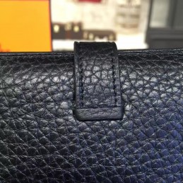 Black Pebbled Bearn Wallet Silver H Hardware