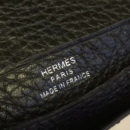 Black Pebbled Bearn Wallet Silver H Hardware