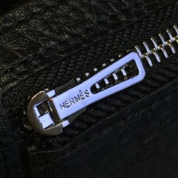 Black Pebbled Bearn Wallet Silver H Hardware