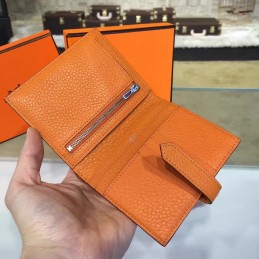 Caramel Bearn Compact Wallet Silver H Hardware