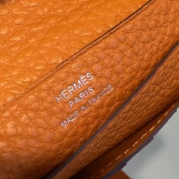 Caramel Bearn Compact Wallet Silver H Hardware