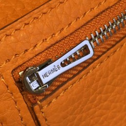 Caramel Bearn Compact Wallet Silver H Hardware