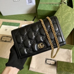 GG Matelasse Chain Wallet -...