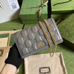 GG Matelasse Chain Wallet -...