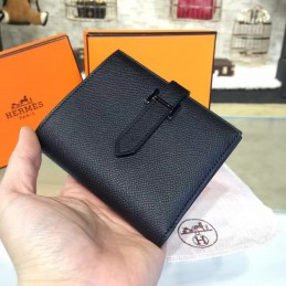 Black Epsom Bearn Wallet Silver H Hardware
