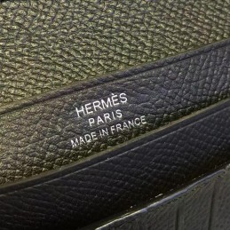 Black Epsom Bearn Wallet Silver H Hardware