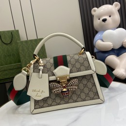 Top Handle Bag - Beige, GG...