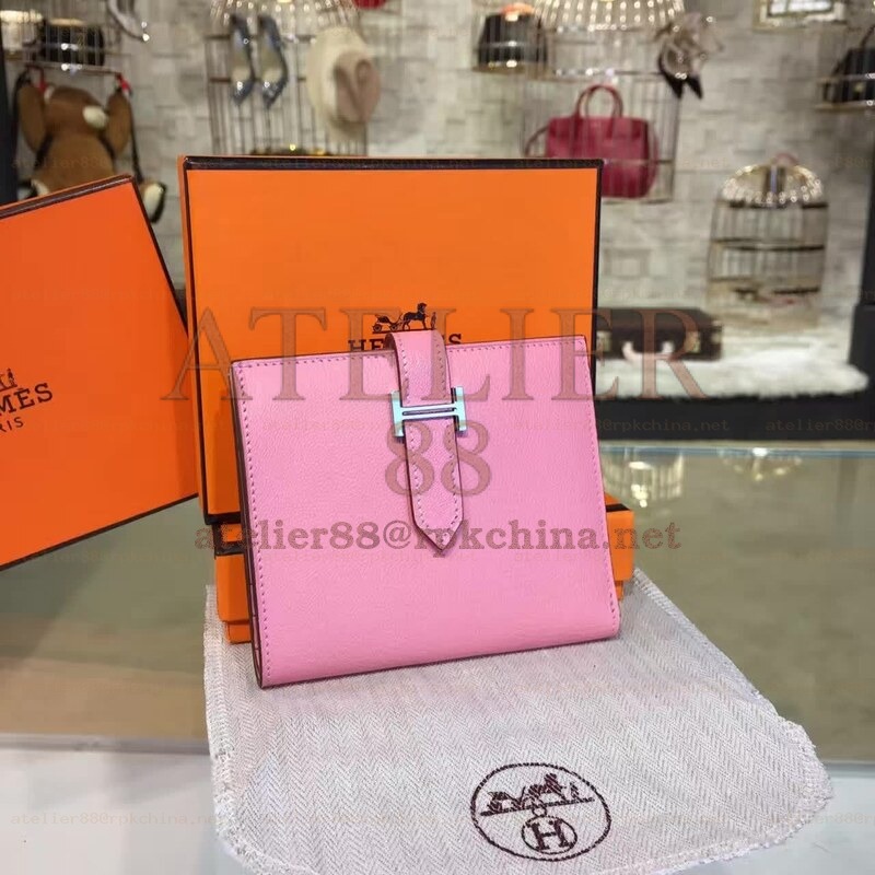 Light Pink Bearn Wallet Silver H Hardware