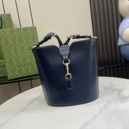 Mini Bucket Bag - Navy,...