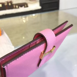 Pink Bearn Compact Wallet Silver H Hardware