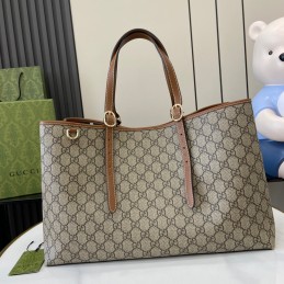 GG Emblem Medium Tote Bag -...