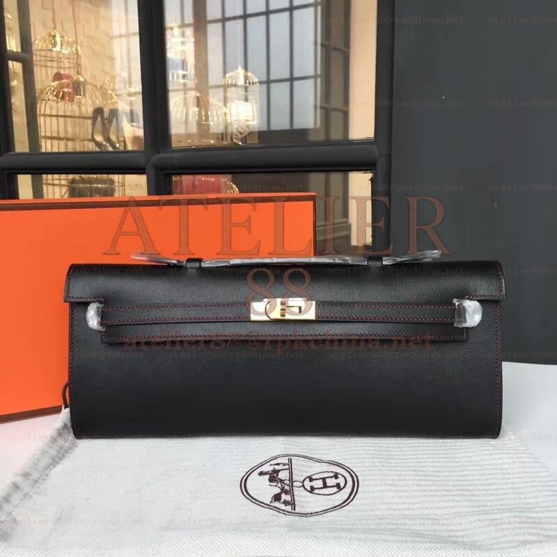 Black Kelly Cut Clutch