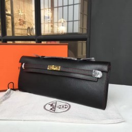 Black Kelly Cut Clutch