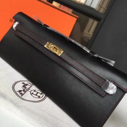 Black Kelly Cut Clutch