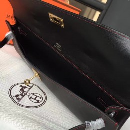 Black Kelly Cut Clutch