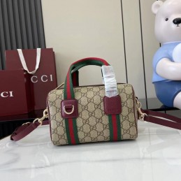 Mini Boston Bag - Beige, GG...