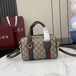 Mini Boston Bag - Beige, GG...