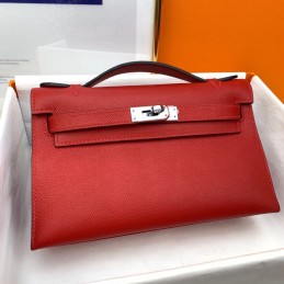 Kelly 22 Red Leather Silver...