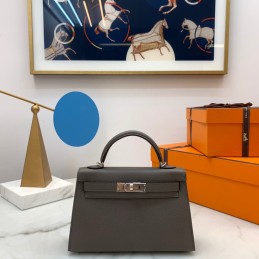 Mini Kelly Etoupe Leather...