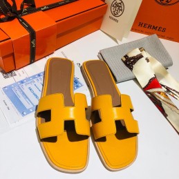 Oran Yellow Leather Sandals