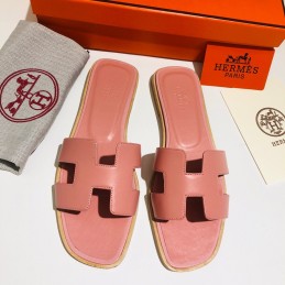 Oran Pink Leather Sandals