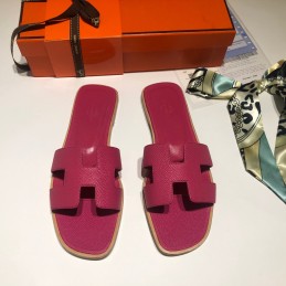 Oran Fuchsia Leather Sandals