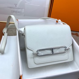 Roulis White Leather Silver...
