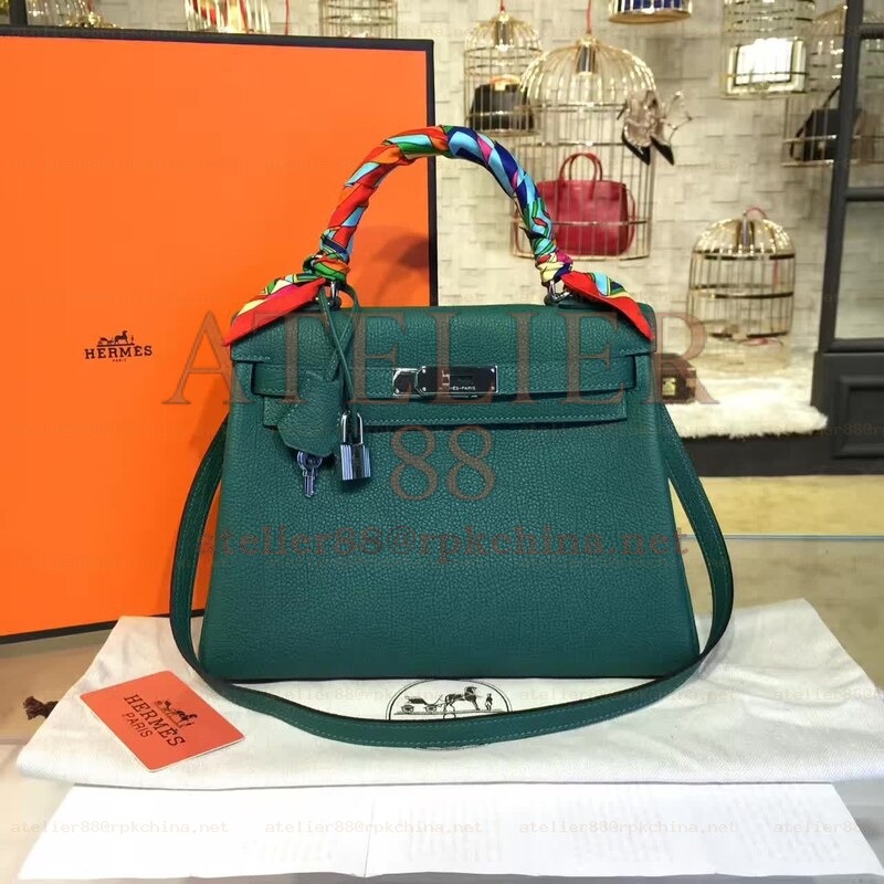 Green Kelly 28 Bag