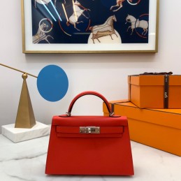 Mini Kelly Red Leather...