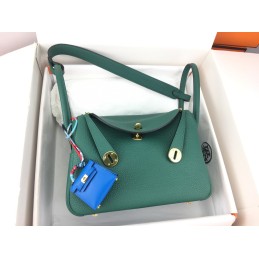 Lindy Green Leather Gold...