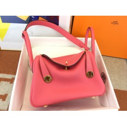 Lindy Pink Leather Gold...