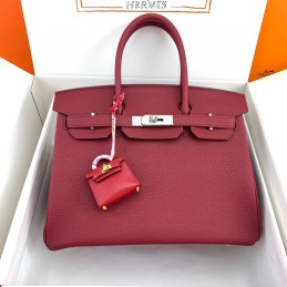 Birkin 30 Burgundy Leather...