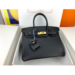 Birkin 30 Black Leather...