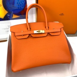 Birkin 30 Orange Leather...