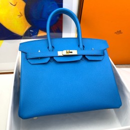 Birkin 30 Blue Leather...