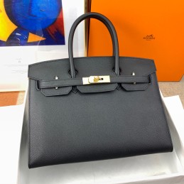 Birkin 25 Black Leather...