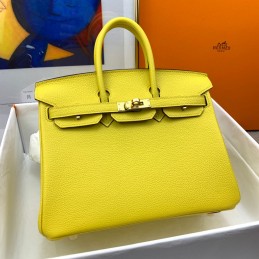 Birkin 25 Yellow Leather...